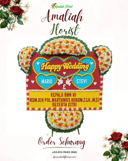 Papan Bunga Pernikahan Sonder
